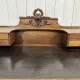 Louis XVI style desk from the late 19th century in walnut with a leather top.