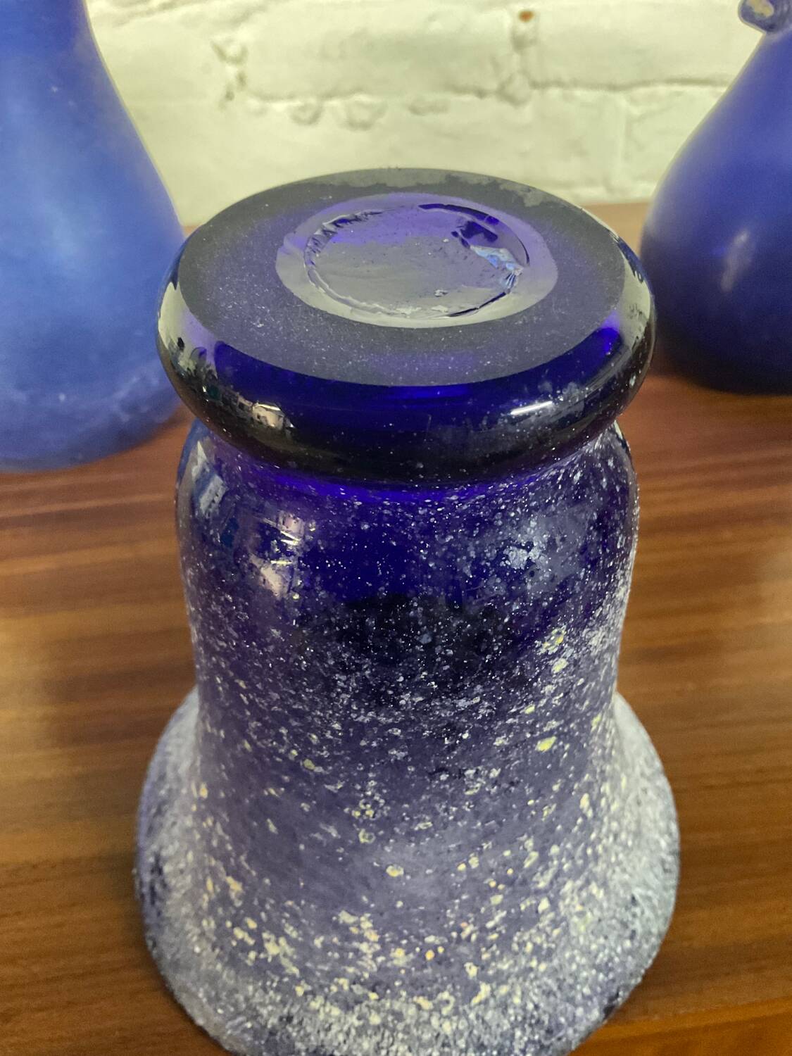 Series of 3 Murano “Scavo” vases in glass paste from the 60s and 70s