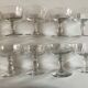 Set of 8 19th crystal crystal glasses with matching flat ribs