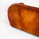 Vintage leather club sofa. Art Deco style. France, 1950s. (sofa convertible into bed)