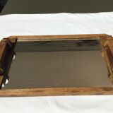 Art deco mirror tray solid wood
