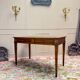 Bureau plat en noyer de style Louis XVI XIX eme siècle