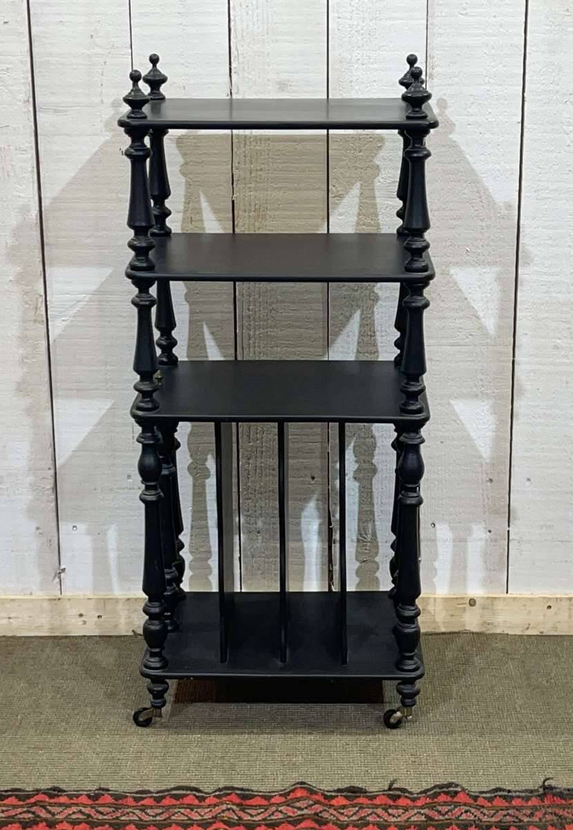 Blackened wooden music stand from the late 19th century