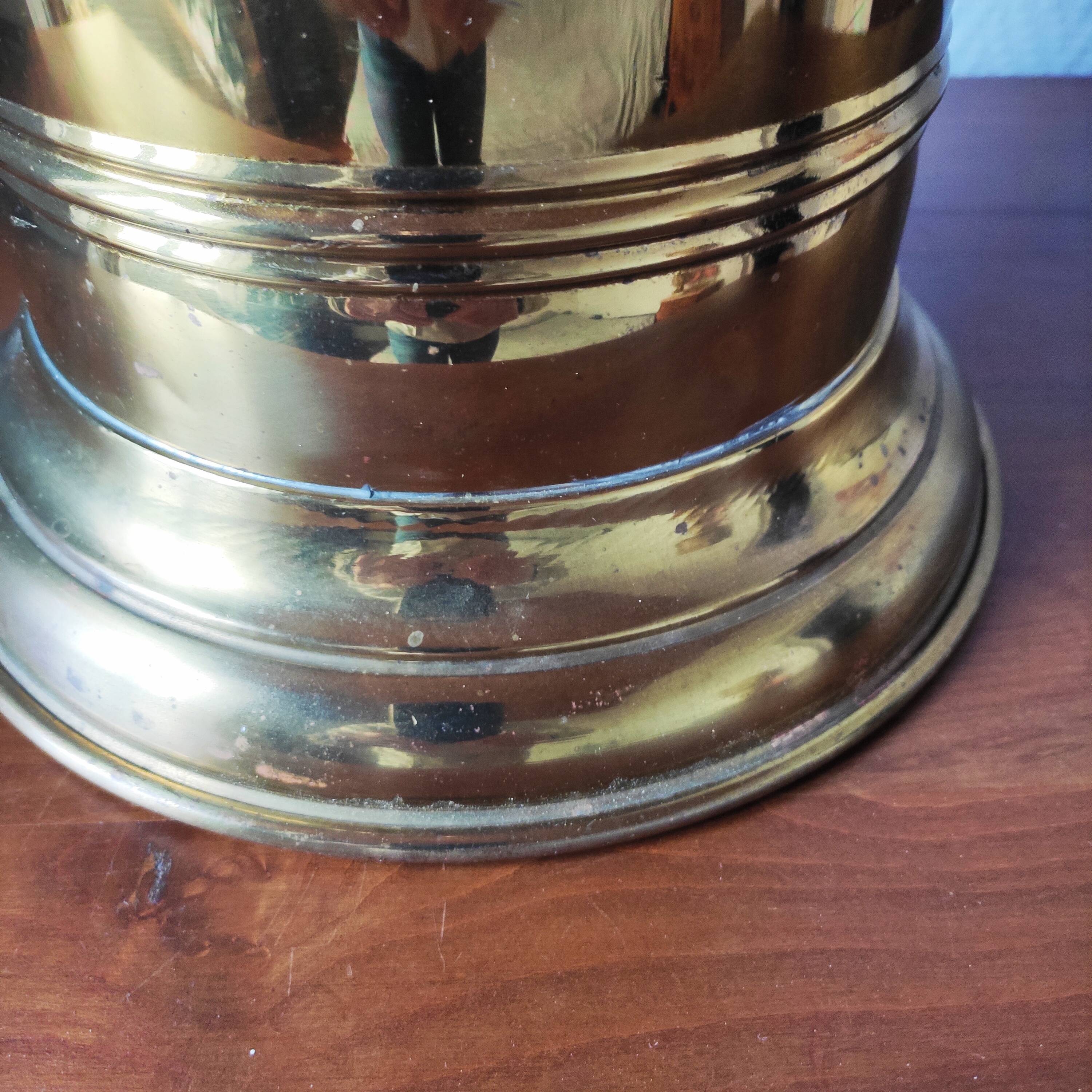 Vintage brass umbrella stand