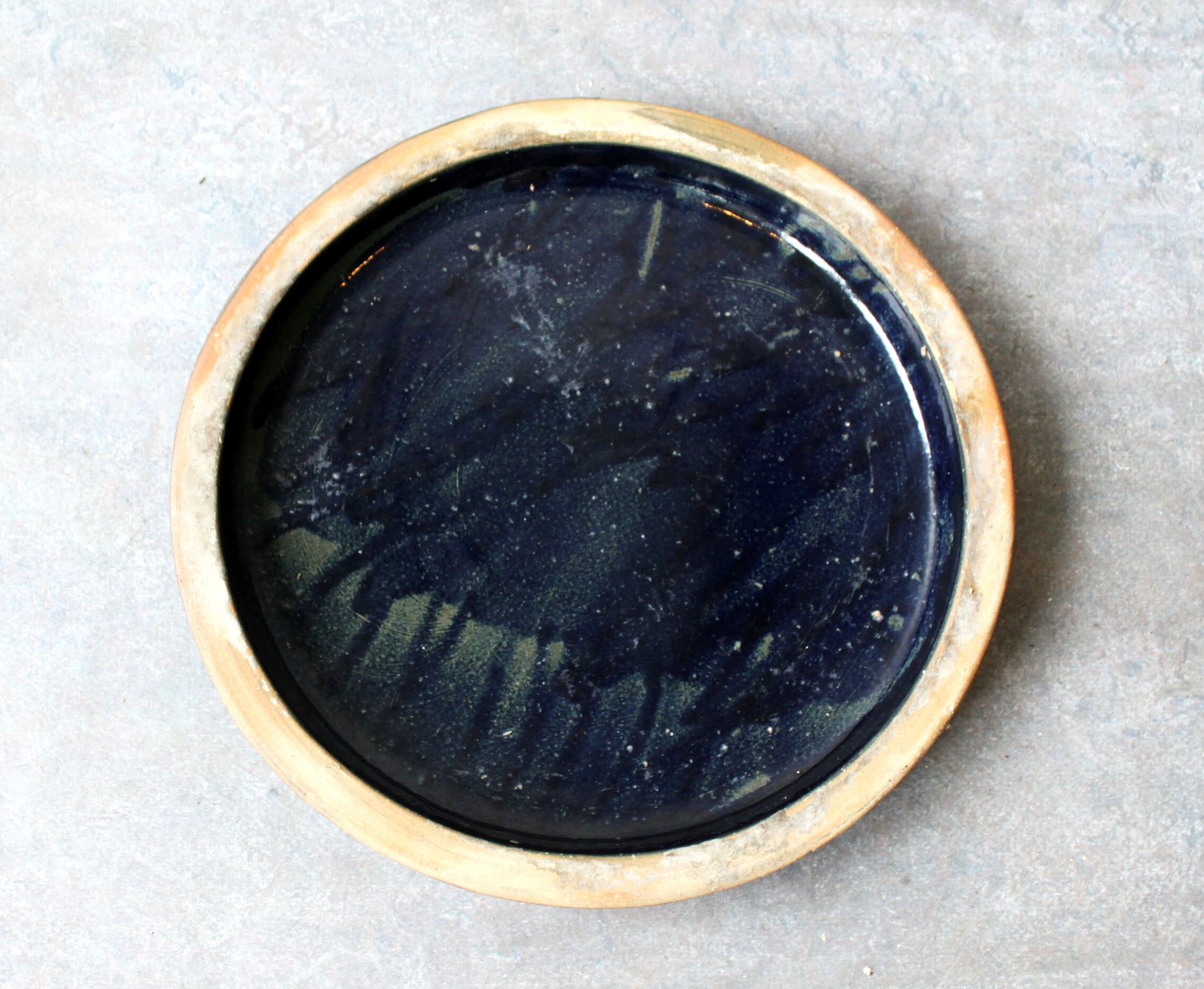 Planter in glazed terracotta, handmade, XXth.