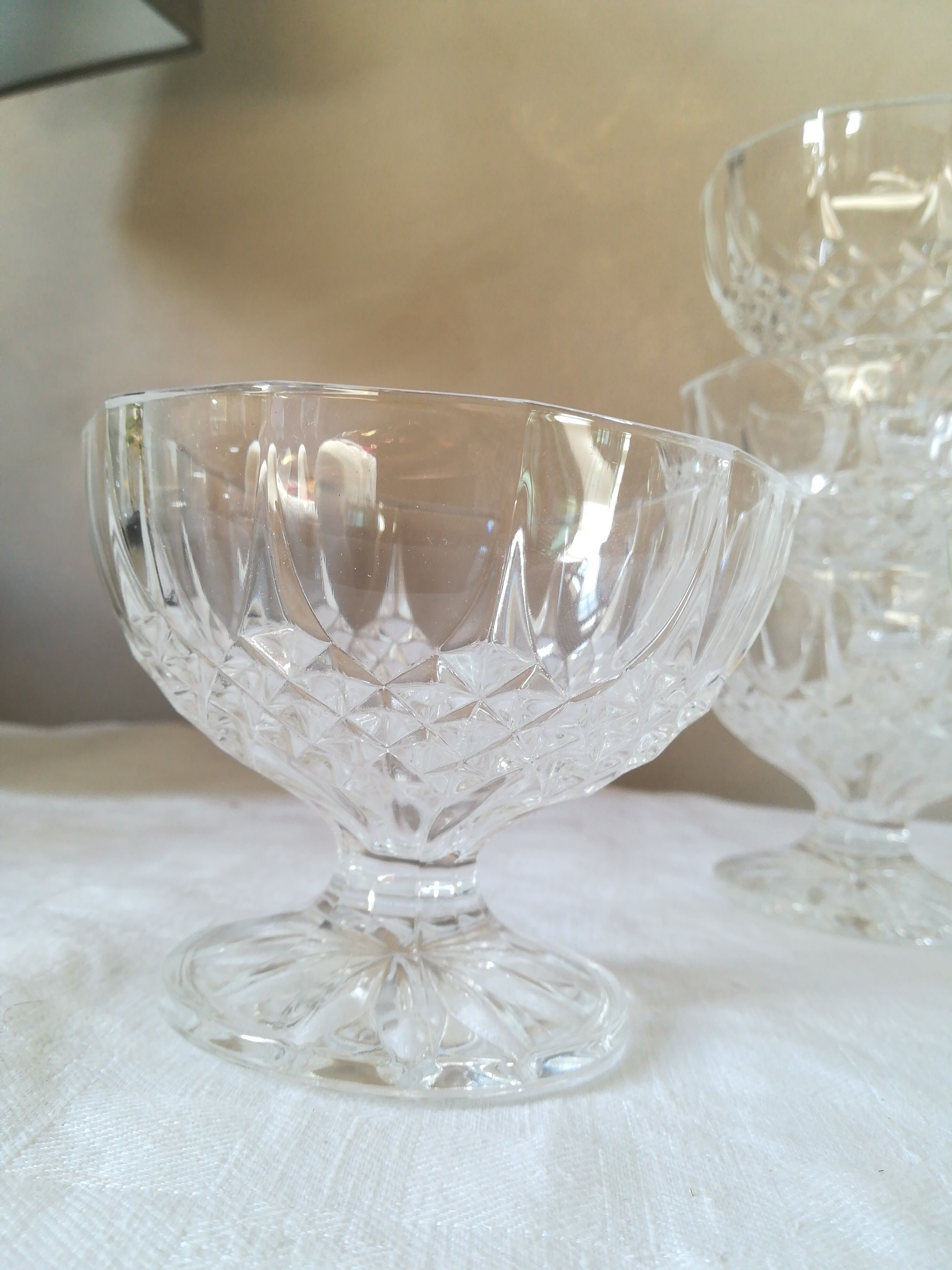 Crystal dessert service