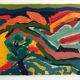 Original lithograph by Pierre Ambrogiani, Paysage provençal I (Spring), 1974