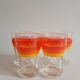 Set of 5 glasses with advertising aperitifs Vabé 1970 vintage