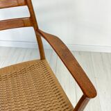 1950s Danish GS700 teak & papercord dining armchair by Arne Wahl Iversen for Glyngøre Stolefabrik