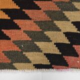 Orange Black Turkish Kilim Rug 170x259Cm SK 35353