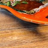 Vallauris Tray/Cup in Orange and Brown Gradient