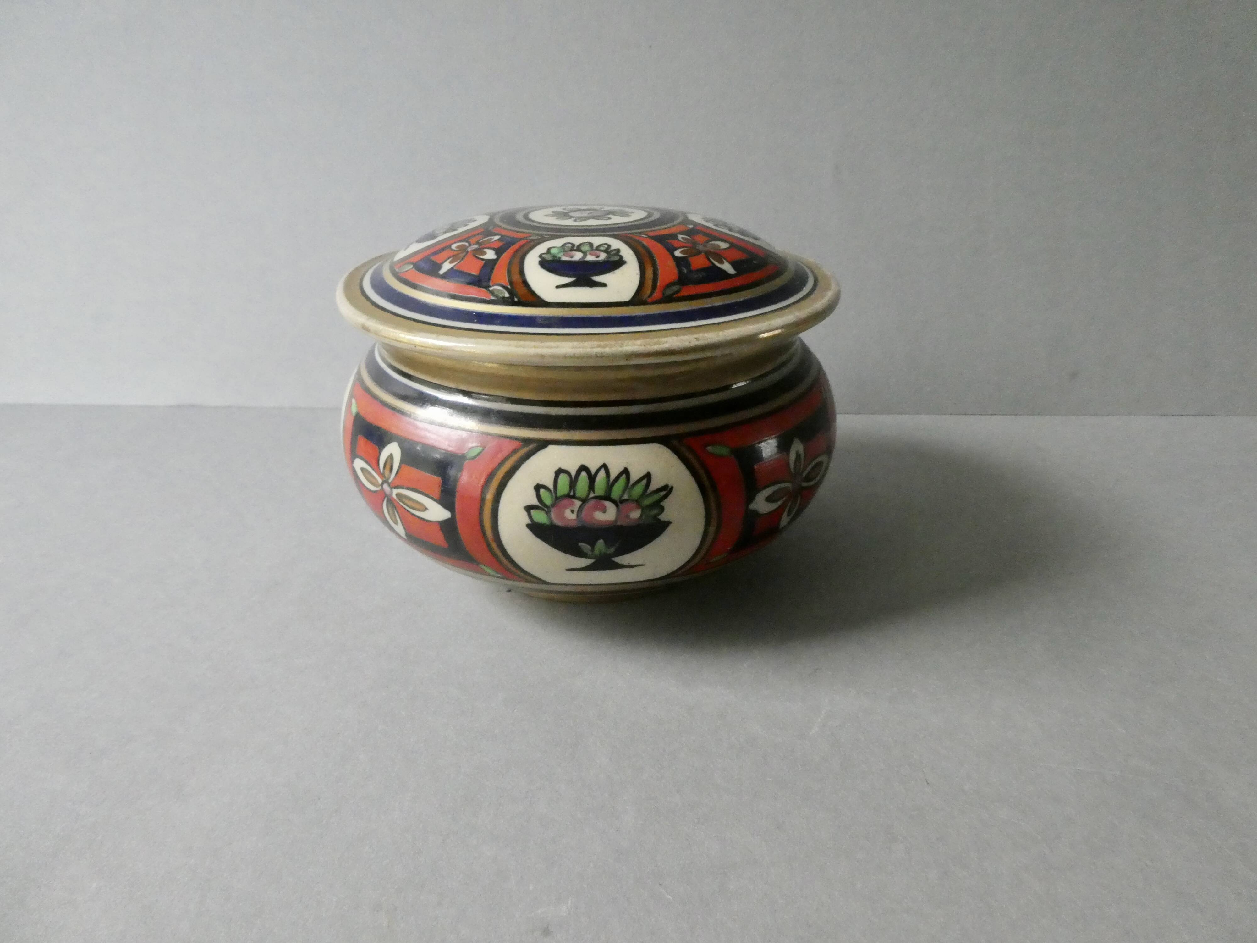 Art Deco jewelry box, signed Renoleau