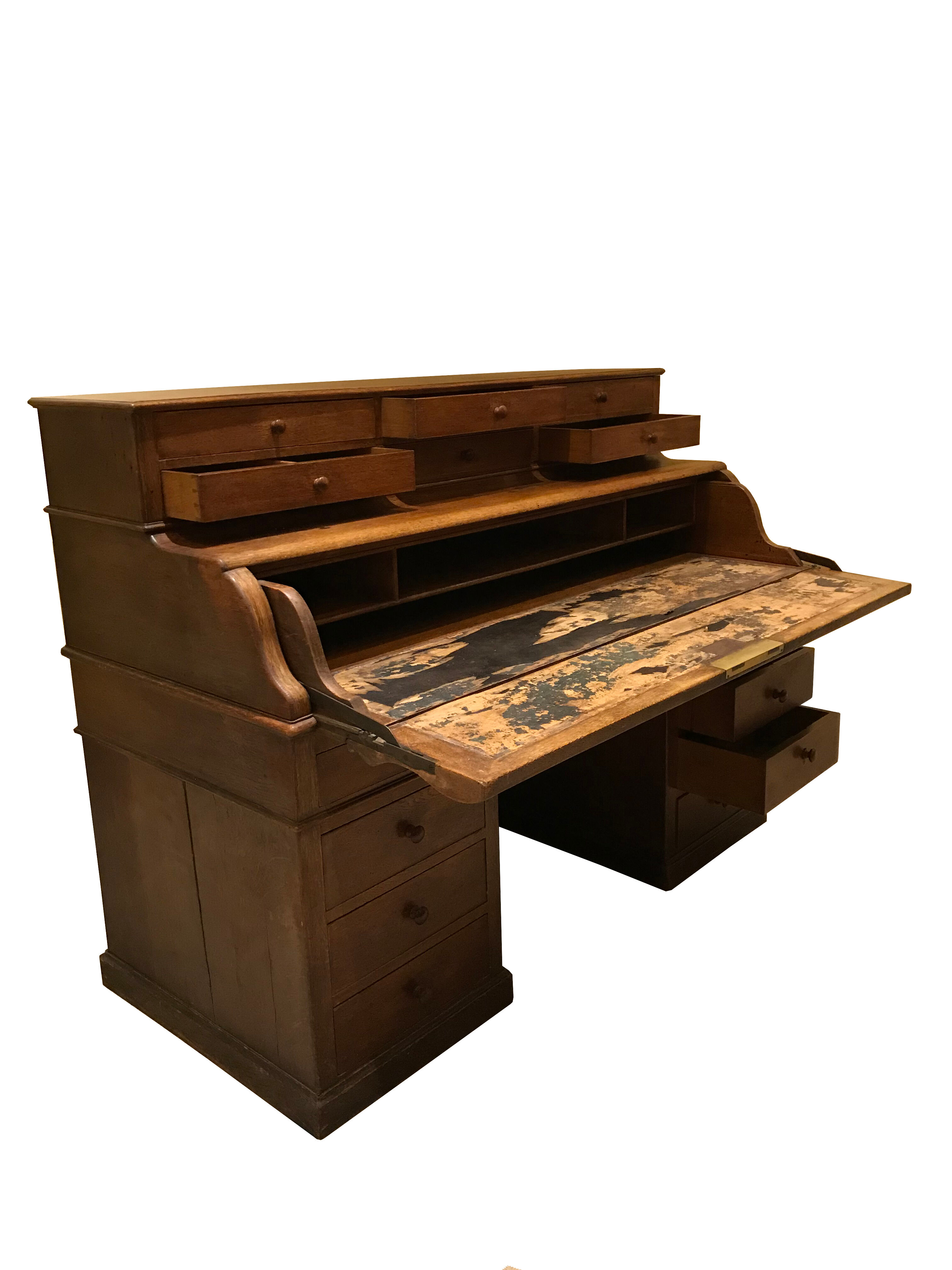 Late 19th century oak secretary