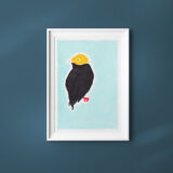 Bird "Golden Cap" - Original Drawing
