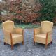 Wicker armchairs