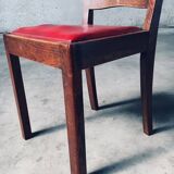 Art Deco Dining Chair Set, Belgium, 1920s, Set of 4