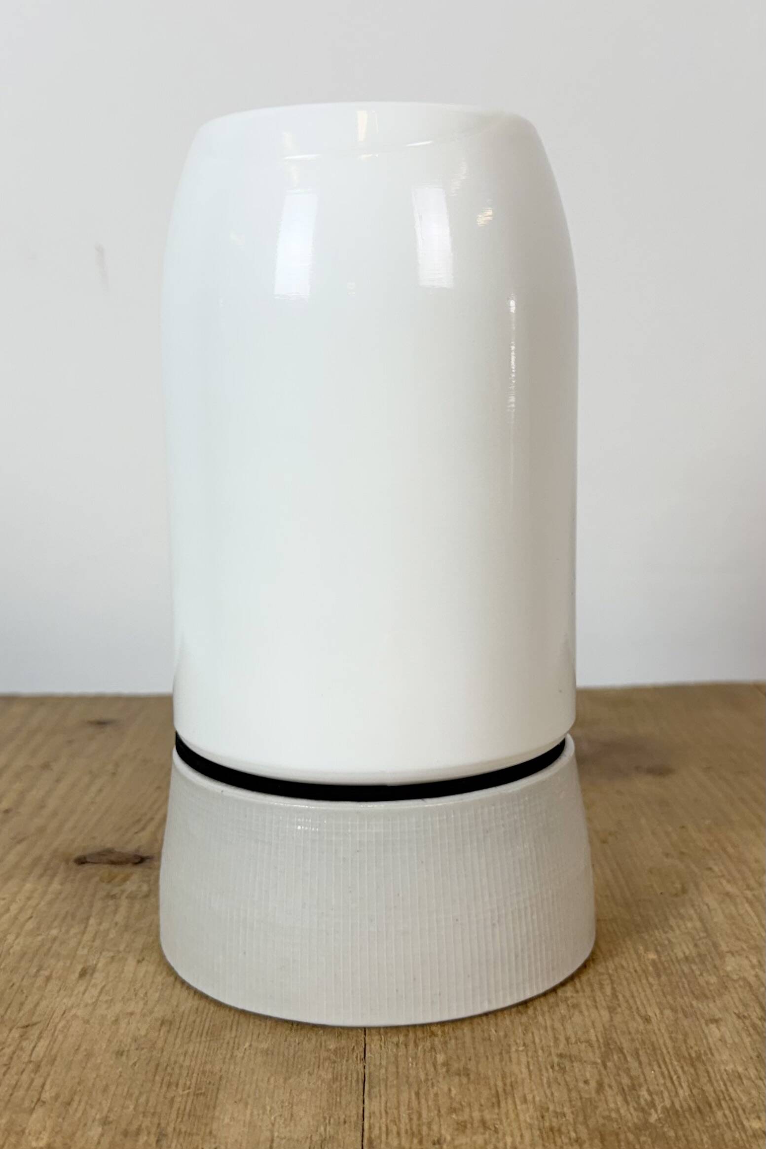 Vintage White Porcelain Ceiling Light, 1970s
