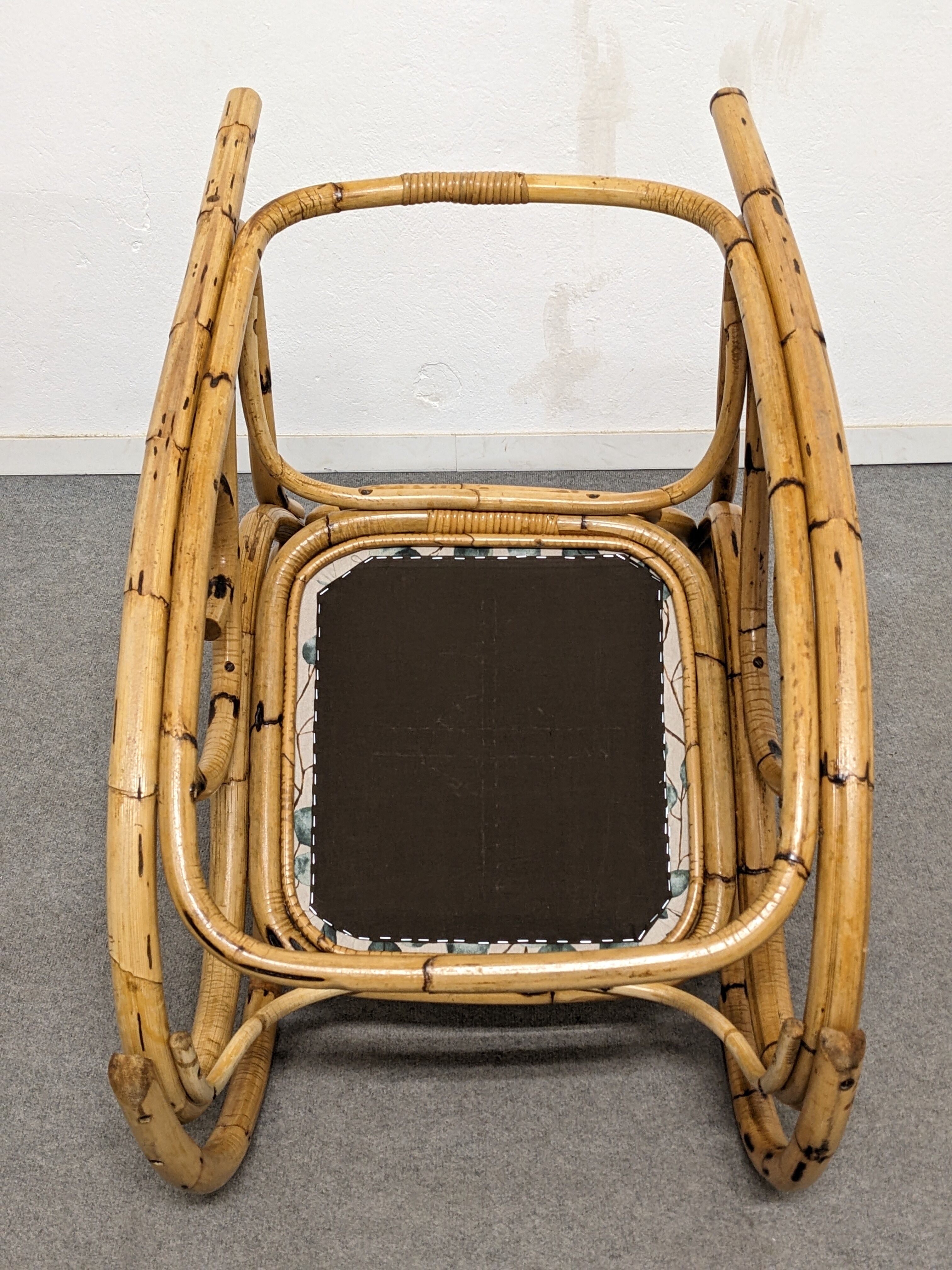 Bamboo rocking chair from the 50s/60s by Arco