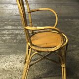 Lot de 6 fauteuils en rotin