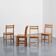 Suite de quatre chaises en pin, travail français, circa 1970