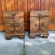 Austrian Art Deco chests in walnut veneer, 1920s, set of 2