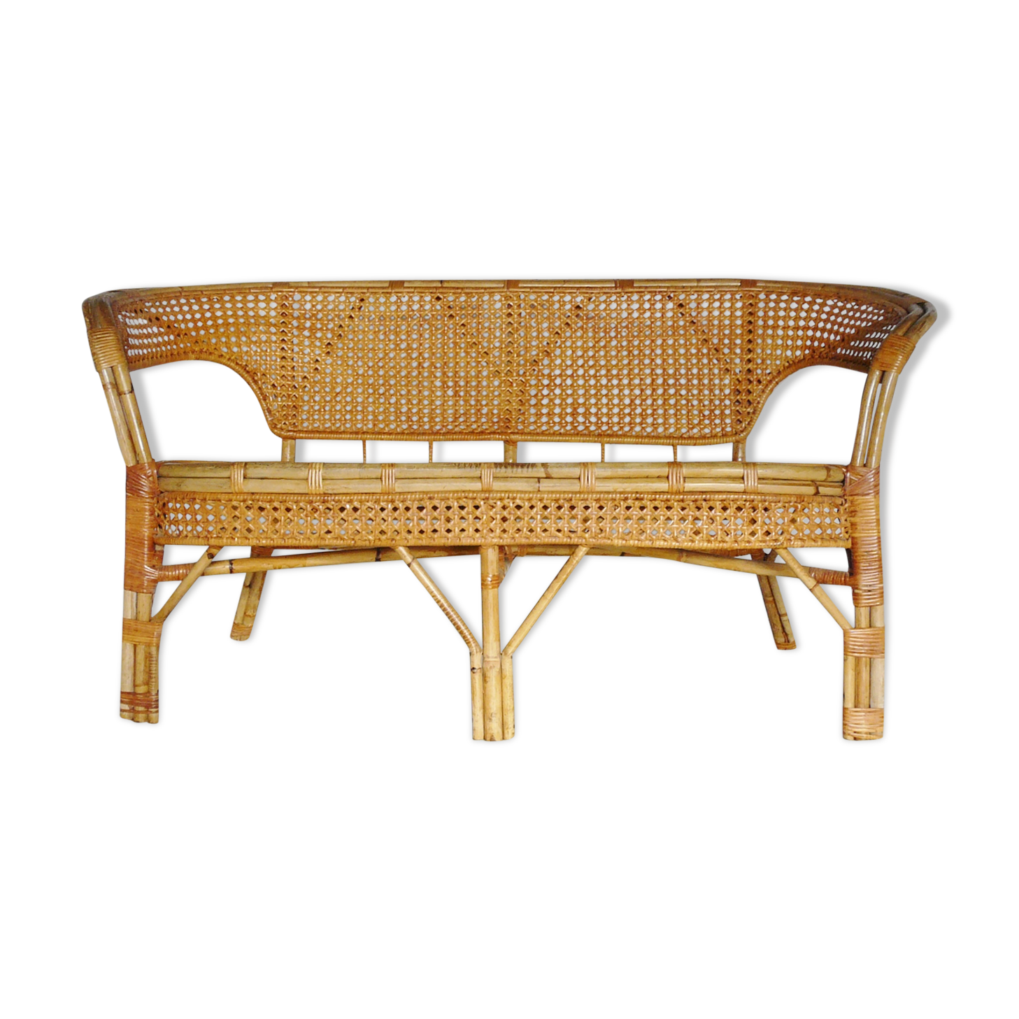 Bamboo and rattan sofa