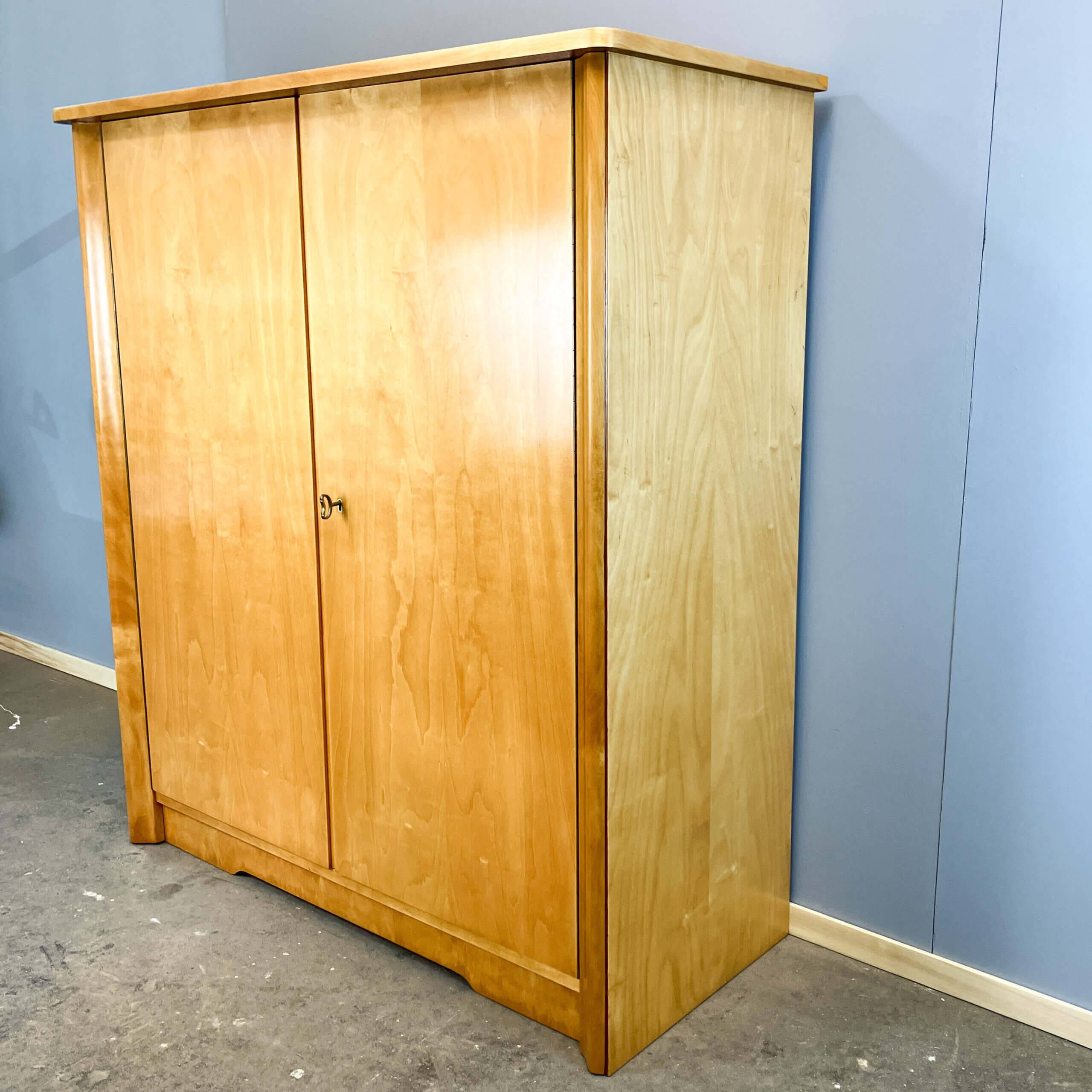 Chest of drawers, flamed birch, 1950s
