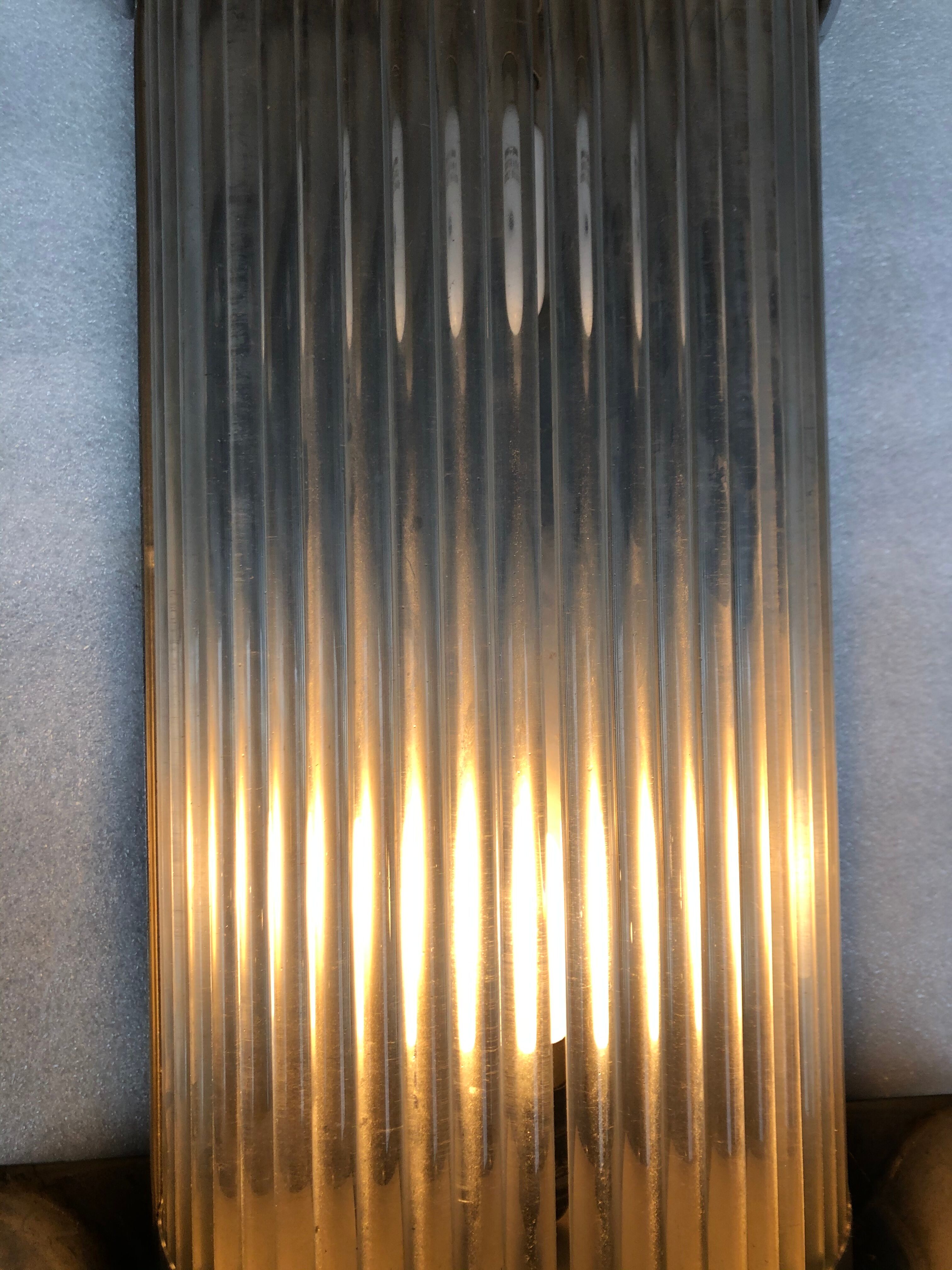 Art Deco Henri Petitot chrome and glass tubes