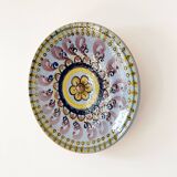 Large hand painted ceramic dish