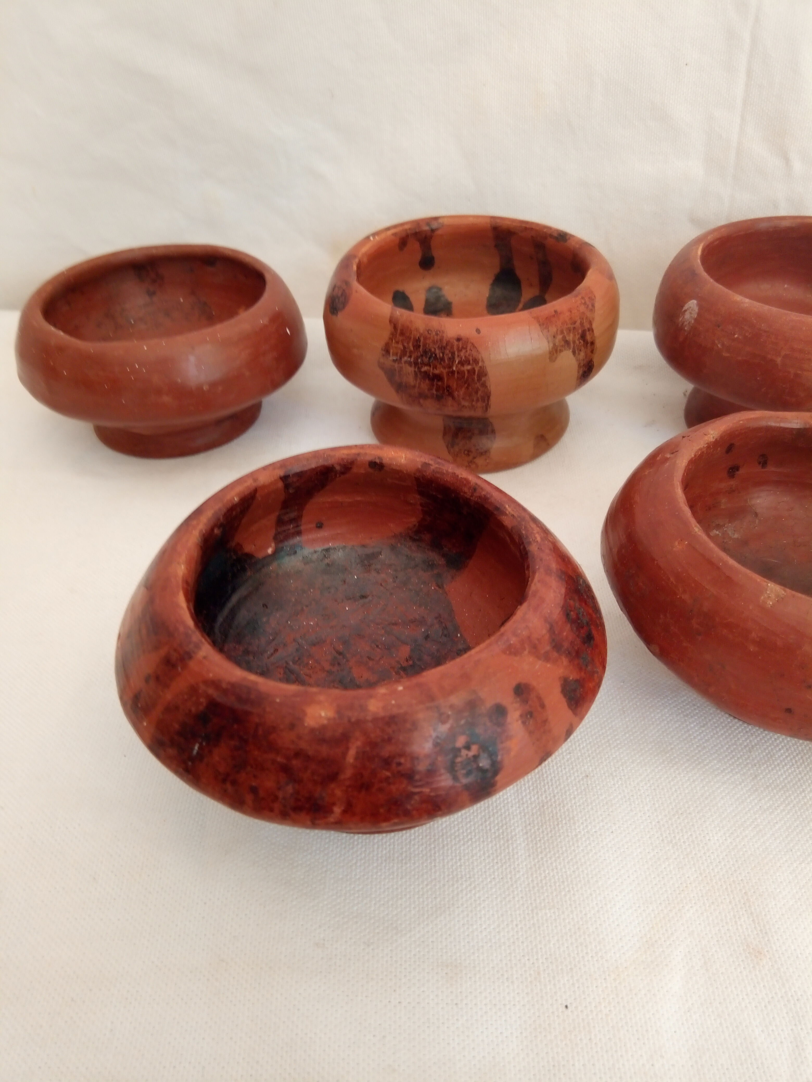 Lot of 5 terracotta ramekins from the 70s from the Maghreb