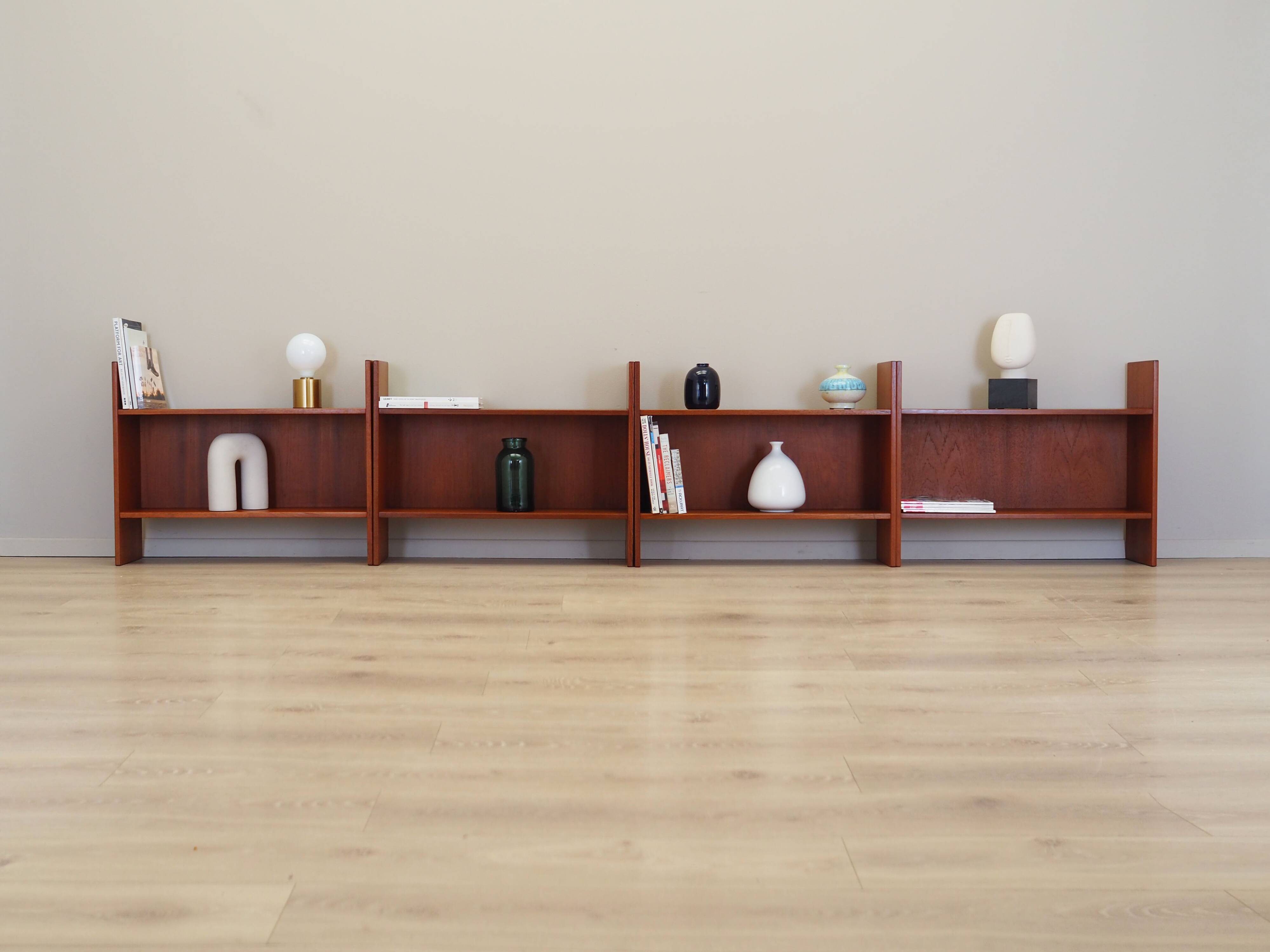 Set of teak bookcases, Danish design, 1970s, production: Denmark
