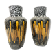 Paire vases West Germany ocre, 1970