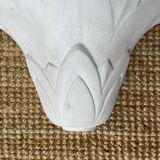 Pair of plaster wall sconces, palmette decoration, 20th century