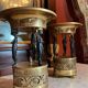 Italian Empire Bronze and Brass Tazzas with Sphinxes, 1800s, Set of 2