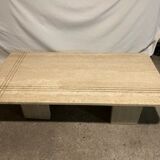 Travertine stone coffee table
