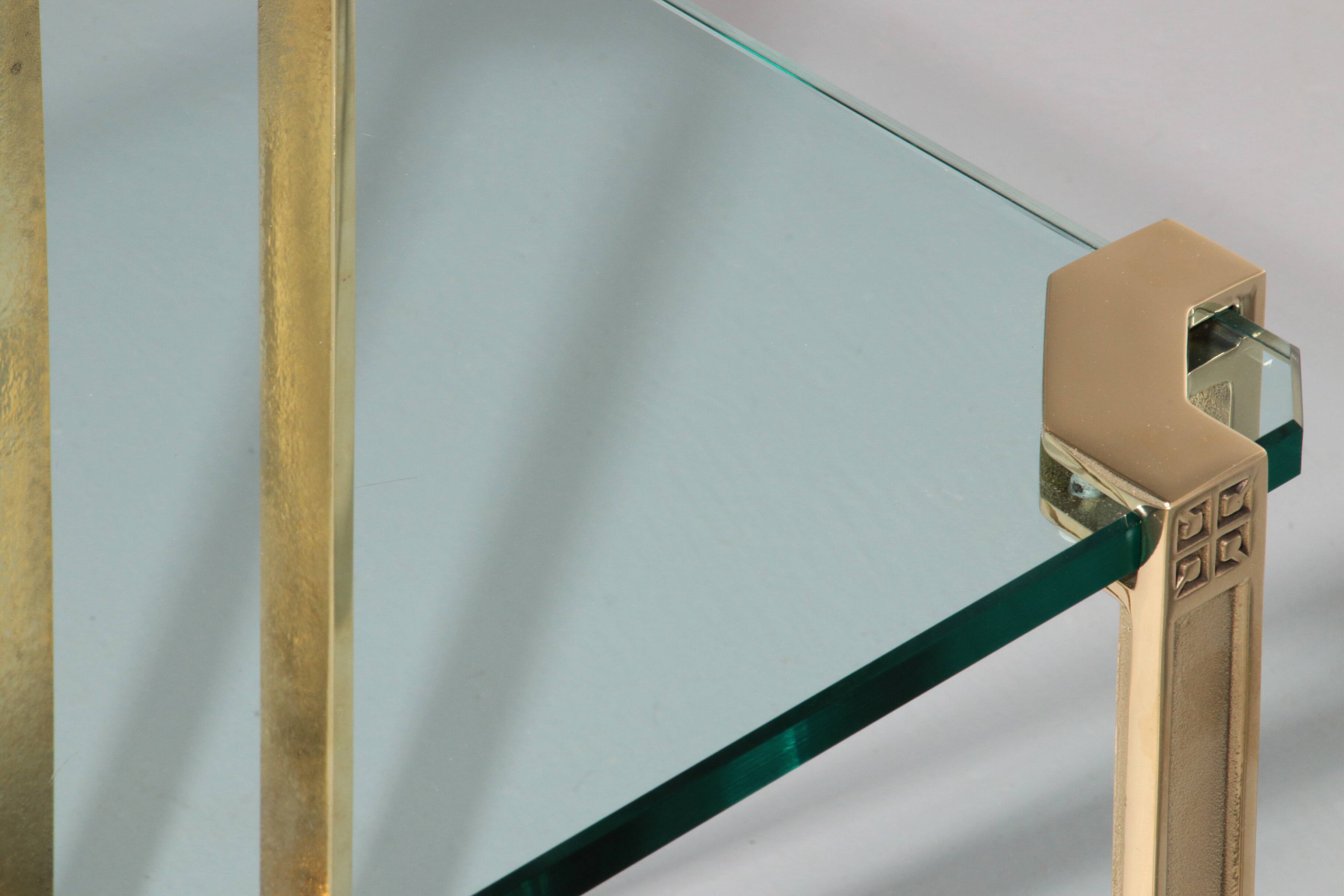 Peter Ghyczy high-gloss brass T24 side tables, 1970s (40x40x45)