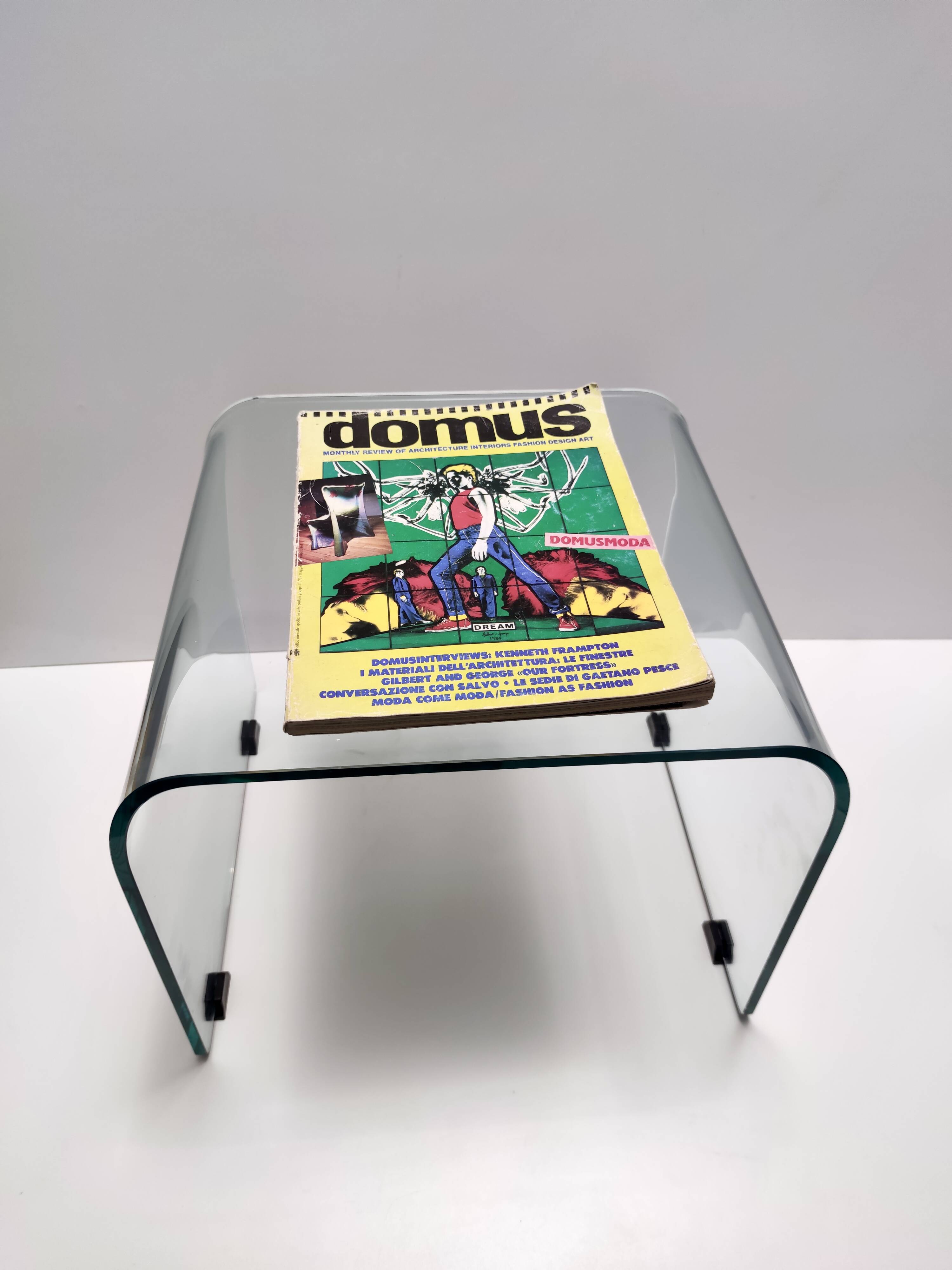 Aquamarine Square Glass Coffee Table