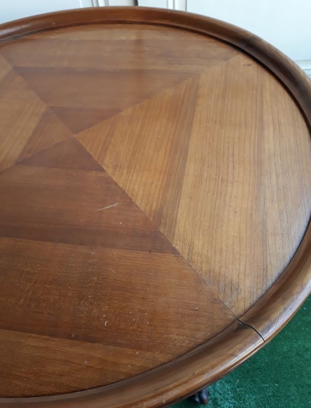 Louis XV-style solid cherry coffee table early 20th century