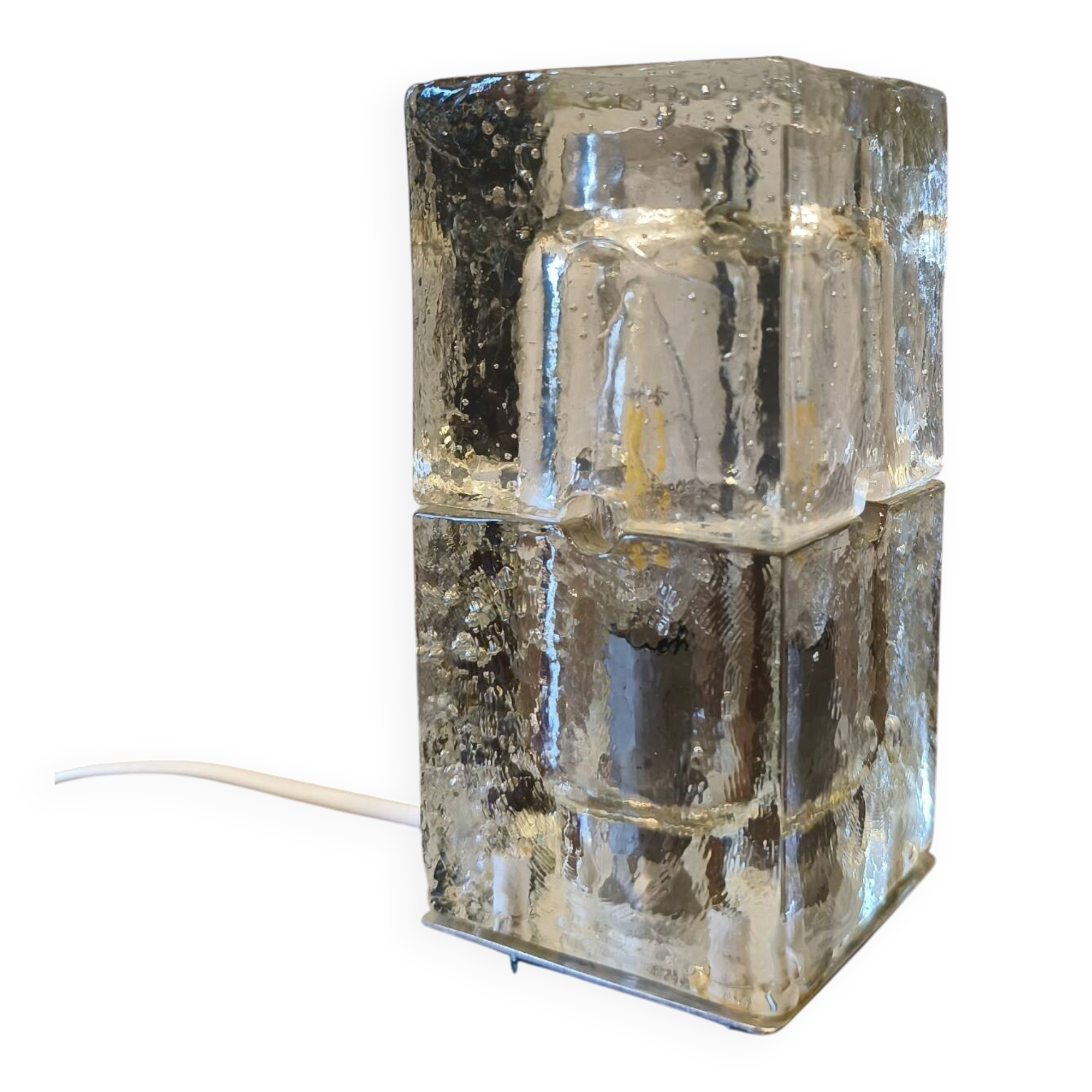 Murano glass table lamp, Poliarte, 1970