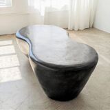 Traditional Moroccan tadelakt table in black