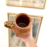 Vintage pink stoneware pitcher