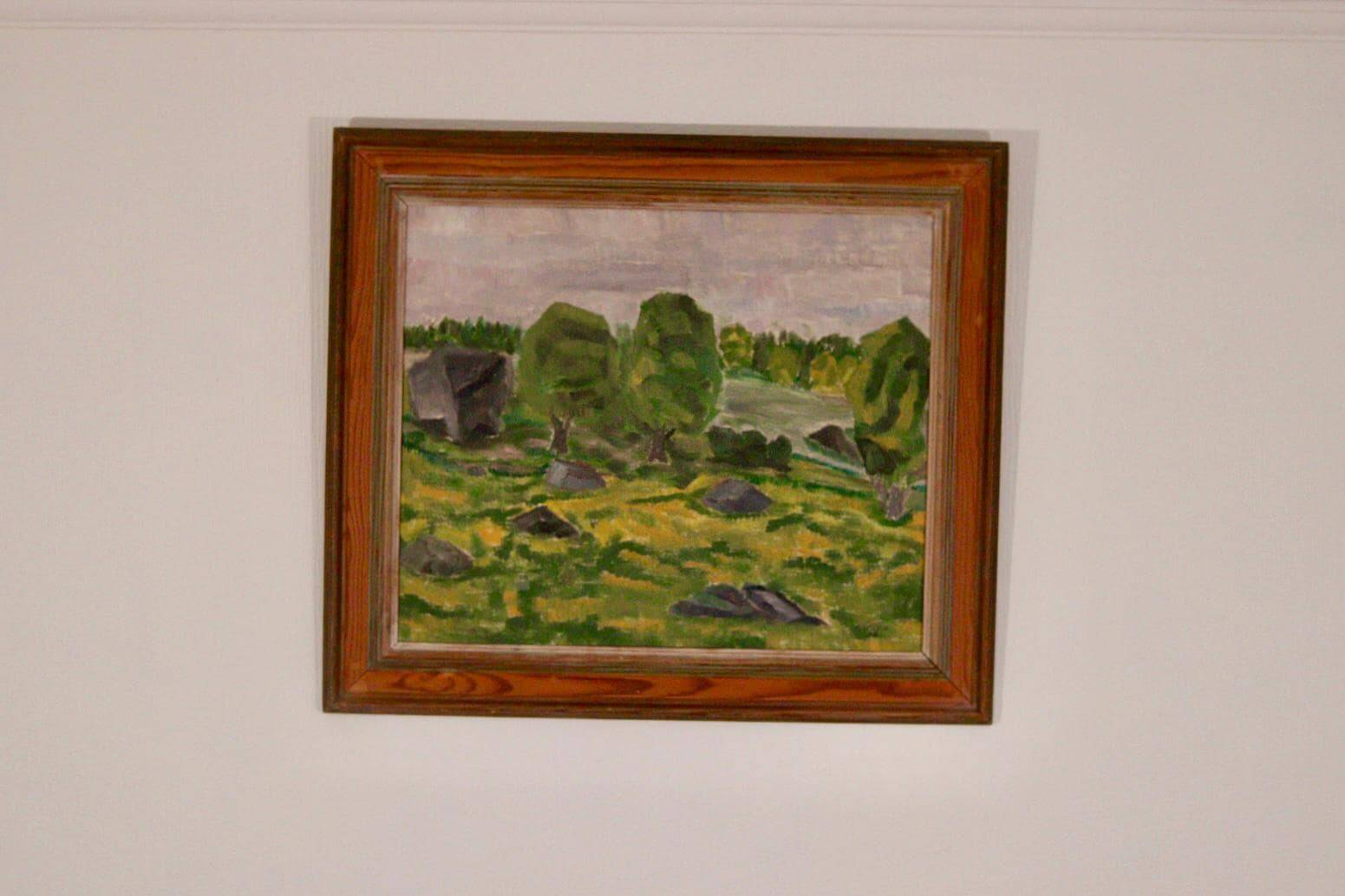 Original Swedish Oil on Panel – “Trees” by Gunnar Wärn – Signed