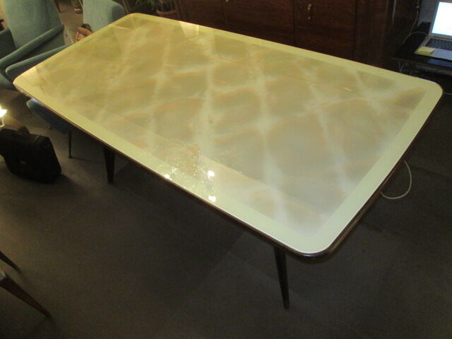 Table with glass top from the 70s