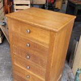 Commode meuble à tiroirs pied compas vintage- 1950s