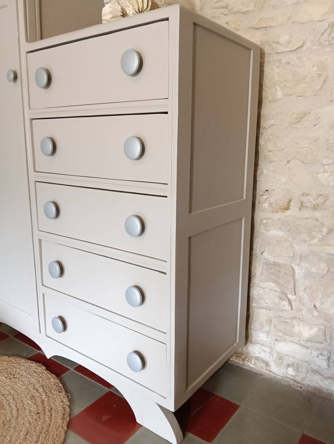 Vintage asymmetrical wardrobe