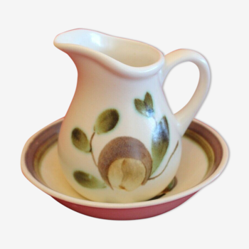 Small pitcher or milk pot - GIEN France saucer