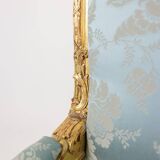 Salon de style Louis XV à chassis en bois doré. Circa 1880.
