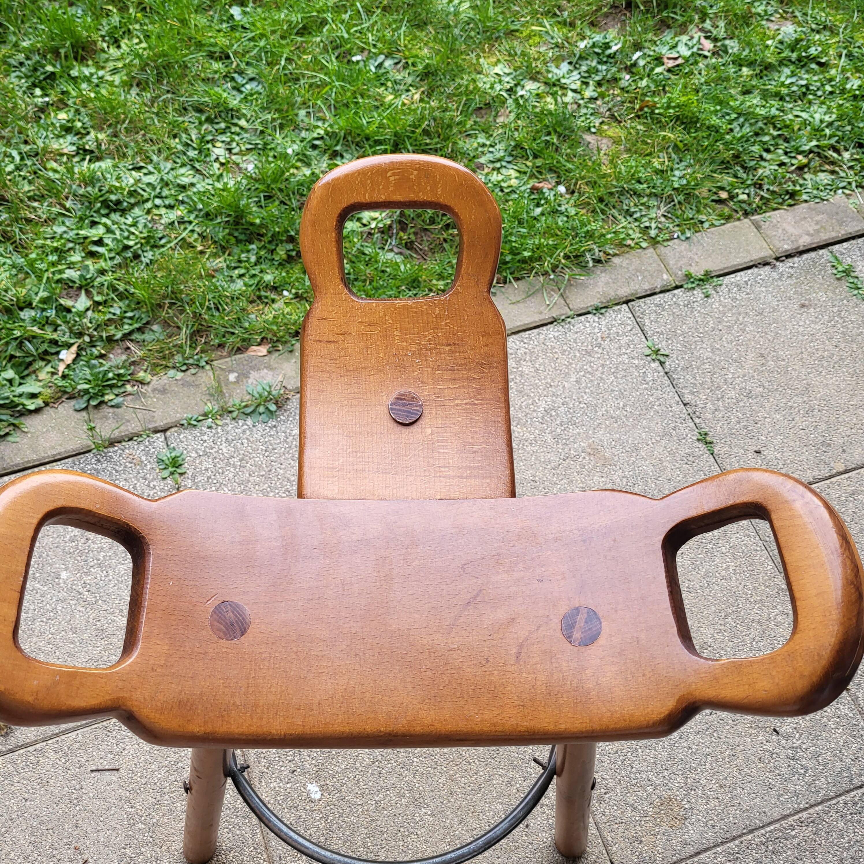 Bar stool, brutalist, Carl Malmsten