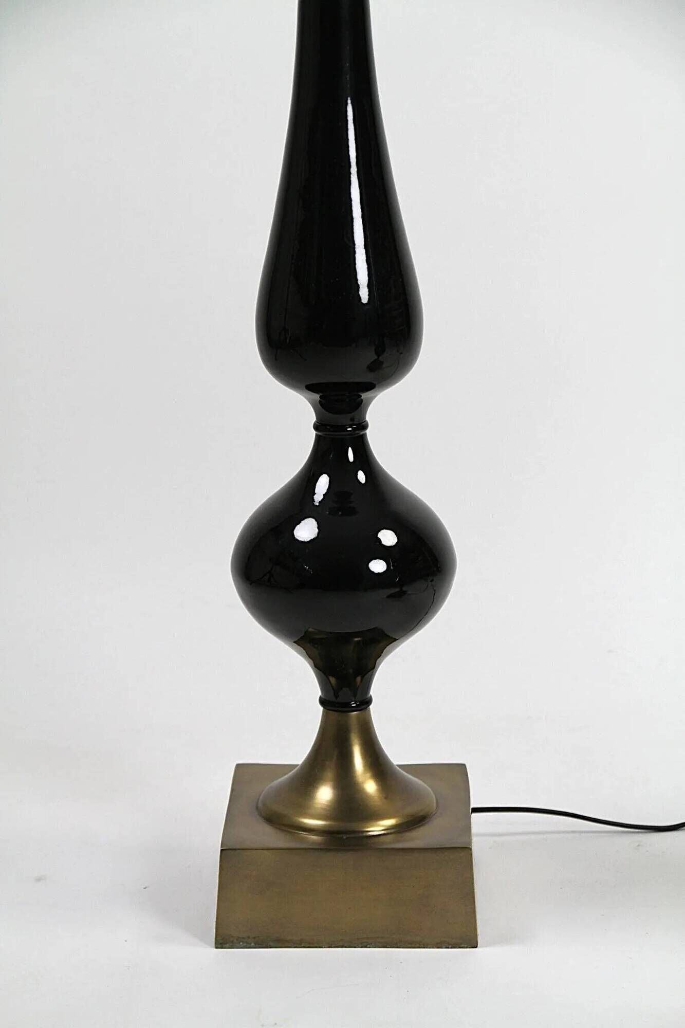 Pair of Floor Lamps in Black and Gold, The Netherlands — 1990s