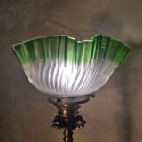 brass lamp Italy 39x17 beautiful antique tulip 1900